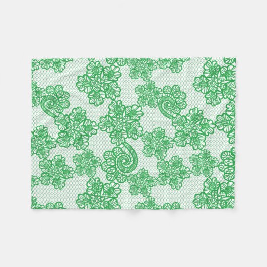 Green Fleece Blanket Deken (Voorkant (Horizontaal))