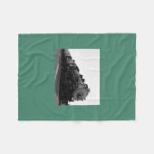 Green Fleece Blanket Steam Engine Deken (Voorkant (Horizontaal))