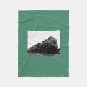 Green Fleece Blanket Steam Engine Deken