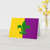 Green Fleur de Lis Kaart (Gele Bloem)