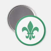 Green Fleur de Lis Magneet (Voorkant / Achterkant)