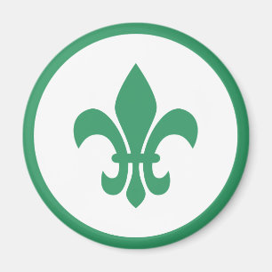 Green Fleur de Lis Magneet