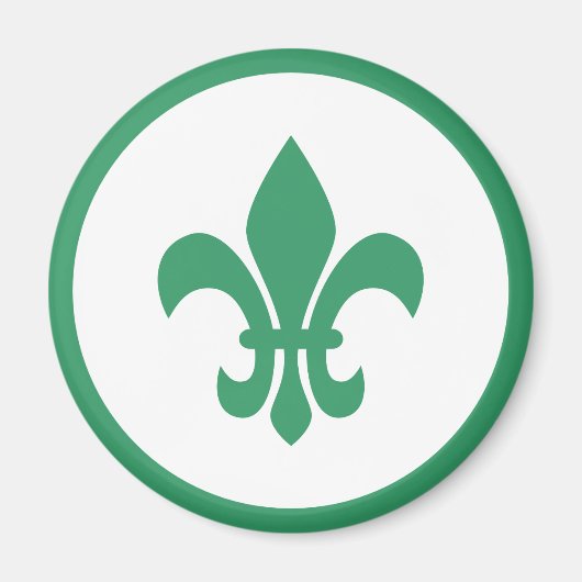 Green Fleur de Lis Magneet (Voorkant)