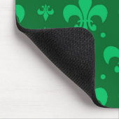 Green Fleur-de-lis Pattern Design Muismat (Hoek)