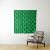 Green Fleur-de-lis Pattern Design Wandkleed (In Situ (horizontaal))