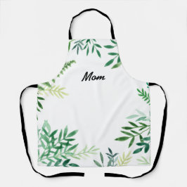 Green Floral Apron Schort