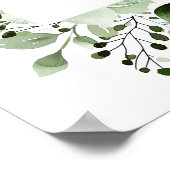 Green Floral Bar Mitzvah Affiche de bienvenue Bat  (Coin)