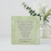 Green Floral Embossed Wedding Vow Renewal Kaart (Staand voorkant)