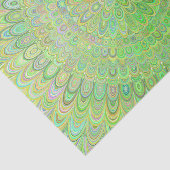 Green Floral Feather Mandala Tissuepapier (Detail)