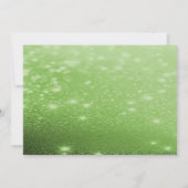 Green Floral Fête de Noël Invitation (Dos)