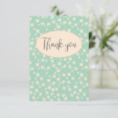 Green Floral Flat - Hartelijk dank Bedankkaart (Staand voorkant)
