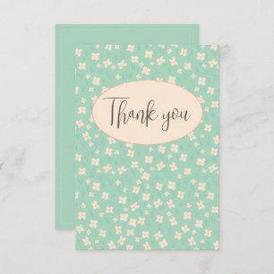 Green Floral Flat - Hartelijk dank Bedankkaart