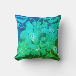 Green Floral Graphic Art Pillow voor iedereen Kussen