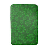 Green Floral Kerstmis Bath Mat (Voorkant Verticaal)