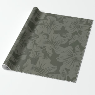 Green Floral naadloze patroonondergrondse abstract Cadeaupapier