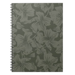 Green Floral naadloze patroonondergrondse abstract Notitieboek