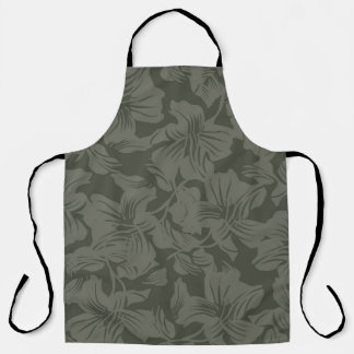 Green Floral naadloze patroonondergrondse abstract Schort