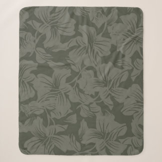 Green Floral naadloze patroonondergrondse abstract Sherpa Deken