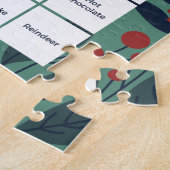 Green Floral Noël Bingo Jigsaw Puzzle Puzzle (Côté)