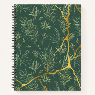 Green Floral Notitieboek