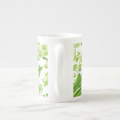 Green Floral Porselein Kop (Achterkant)