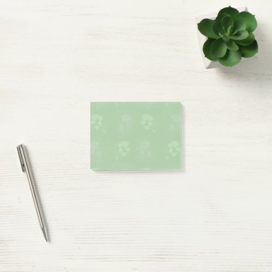 Green floral post-it® notes (Kantoor)