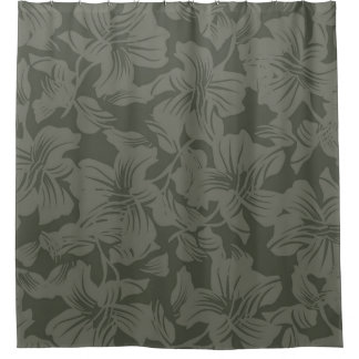 Green Floral seamless pattern backgroundabstract, Douchegordijn
