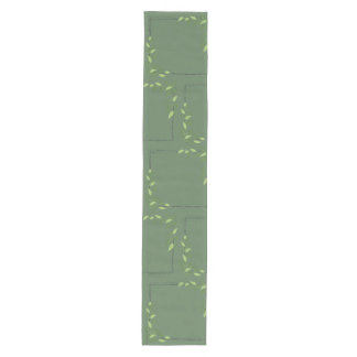 Green Floral Table Runner Medium Tafelloper