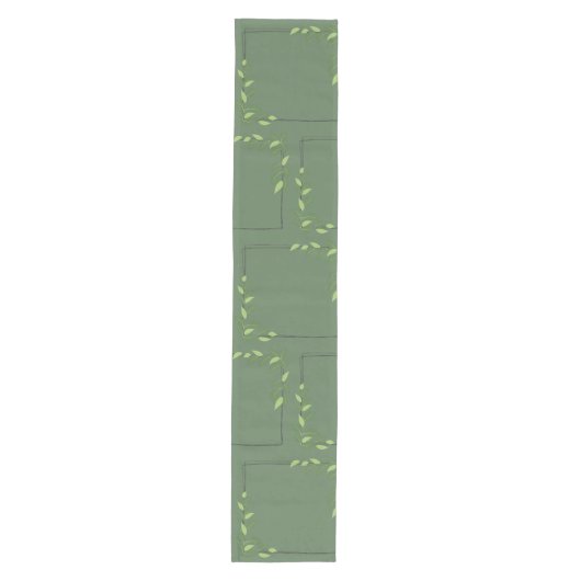Green Floral Table Runner Medium Tafelloper (Voorkant)