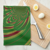 Green Floral Theedoek (Quarter Fold)