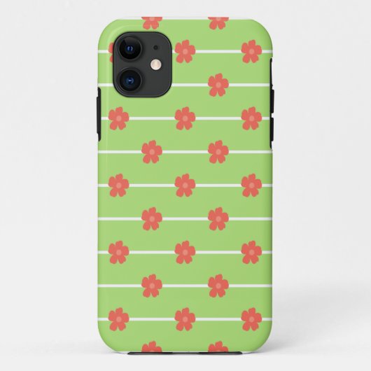 Green Floral Tiles Case-Mate iPhone Case (Achterkant)