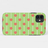 Green Floral Tiles Case-Mate iPhone Case (Achterkant (horizontaal))