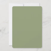 Green Floral Watercolor Frame Wedding Invitation (Dos)