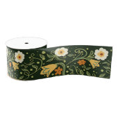 Green Floral Wedding Grosgrain Lint (Spoel)