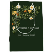 Green Floral Wedding Medium Cadeauzakje (Voorkant)