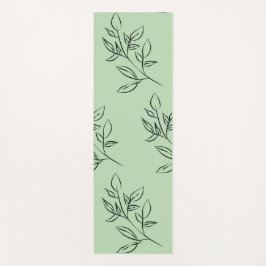 Green Floral Yoga Mat
