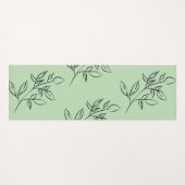 Green Floral Yoga Mat (Voorkant (horizontaal))