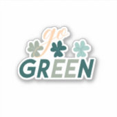 GREEN florale Sticker (Voorkant)
