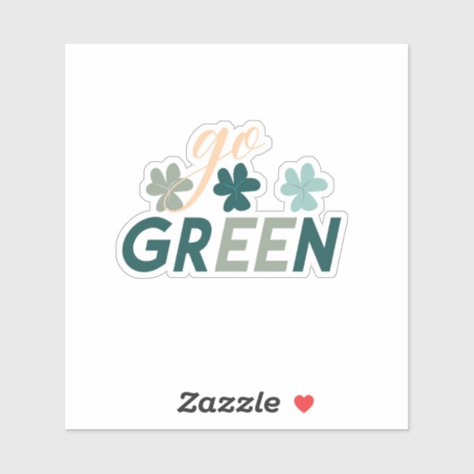 GREEN florale Sticker (Vel)