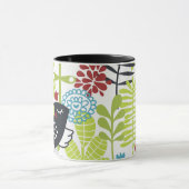 green florest and balck bird Mug (Centre)