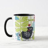 green florest and balck bird Mug Mok (Links)