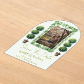 Green Flower Wedding Invitation (Poser)