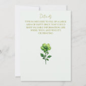 Green Flower Wedding Invitation (Dos)