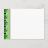 Green Flowers Save The Date Wedding Briefkaart (Achterkant)