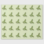 Green Flying Dragon Cadeaupapier (Vlak)