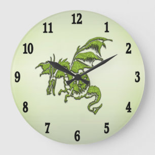 Green Flying Dragon Grote Klok