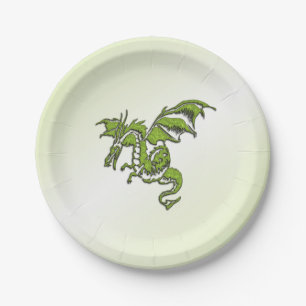 Green Flying Dragon Papieren Bordje