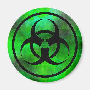 Green Fog Biohazard Symbol Magnet Magneet