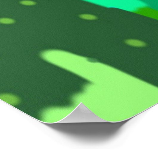 Green Foliage Abstract Poster (Hoek)