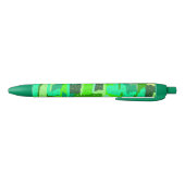 Green Foliage Abstract Zwarte Inkt Pen (Bodem)